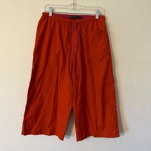 Gudrun Sjoden Womens Pants Wide Leg Cotton Lagenlook Summer Trousers Cropped M